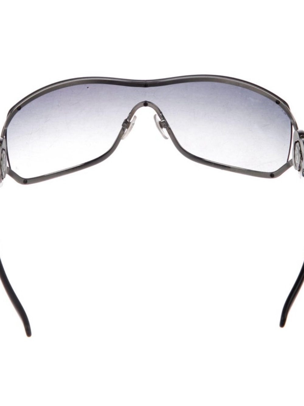 CHANEL Black Gradient Camellia Shield Sunglasses - Picture 4 of 11